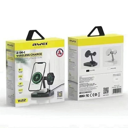 Awei Suport de Încărcare 15W în culoarea Negru (W22)