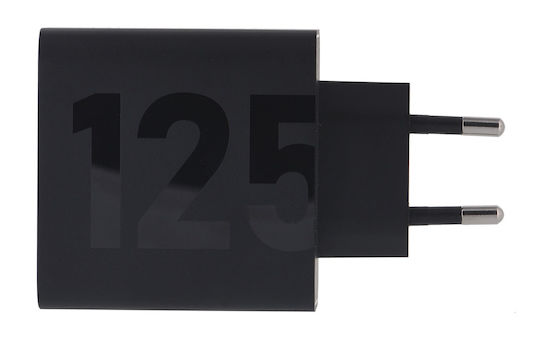Motorola Φορτιστής GaN με Θύρα USB-C και Καλώδιο USB-C 125W Μαύρος (TurboPower Travel)