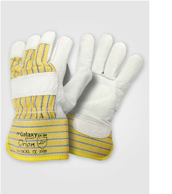 Galaxy Orion Gloves for Work White Leather-Cotton 1pcs