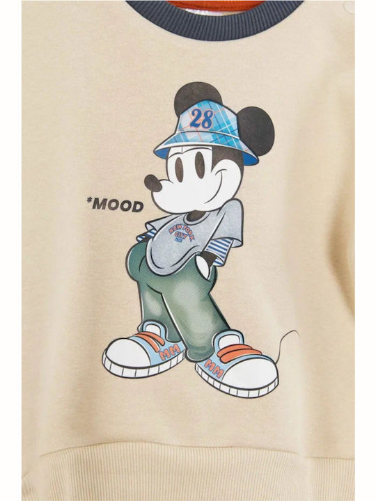 Παιδικό Σετ Φόρμας Μπεζ 2τμχ Mickey