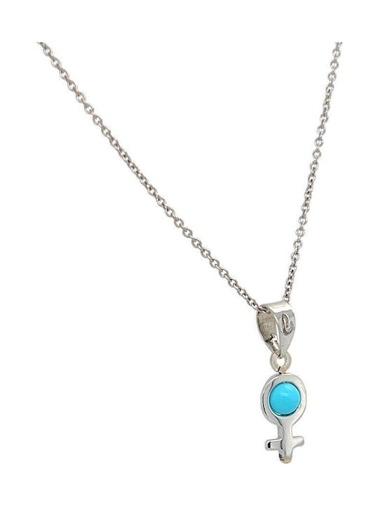 Xryseio Anhänger Kinder Amulett aus Weißgold 14K ΝΚ10533