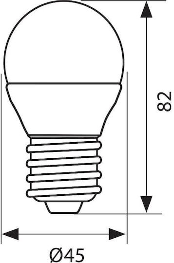 Vivalux Λάμπα LED 6W για Ντουί E27 και Σχήμα G45 Ψυχρό Λευκό 480lm