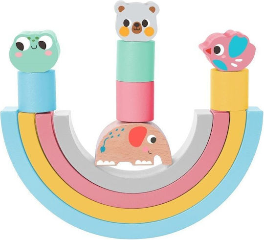 Eli Neli Stacking Toy Elineli Rainbow made of Wood for 3++ Months
