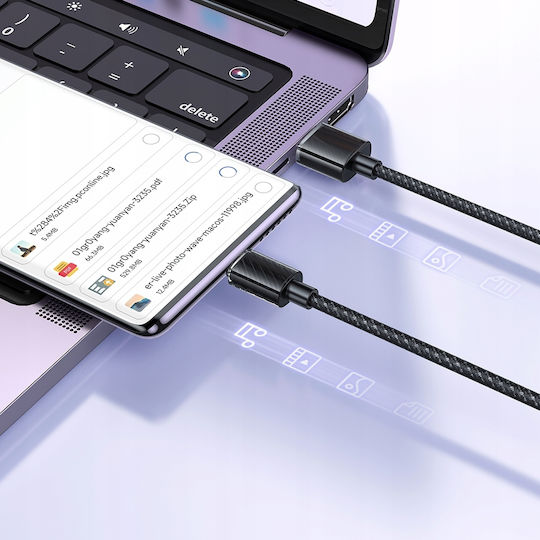 Mcdodo Braided USB 2.0 Cable USB-C male - USB-A 100W Μαύρο 1m CA-3650