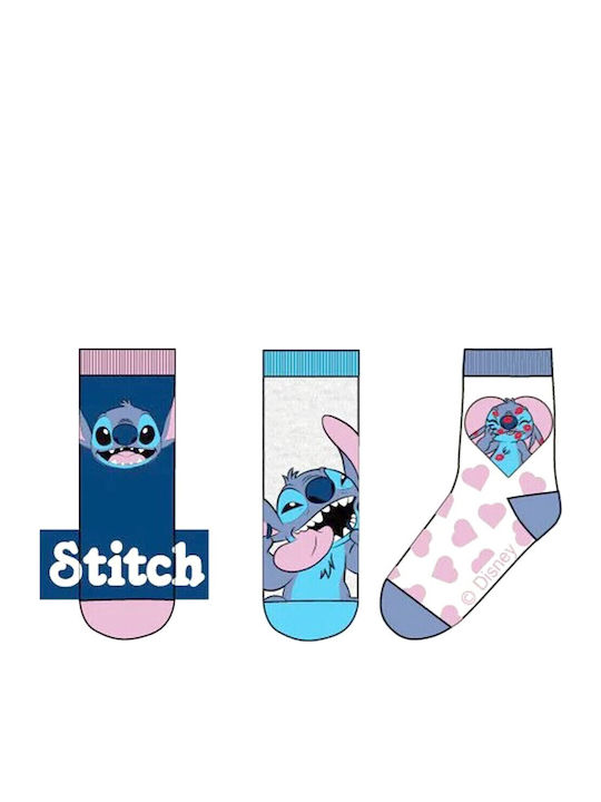 Disney Kids' Socks Lilo & Stitch Blue 3 Pairs
