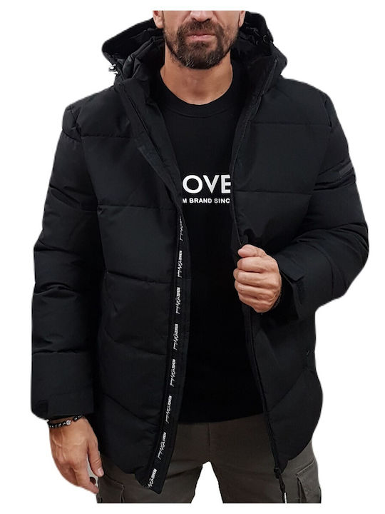 Rebase Ανδρικό Χειμωνιάτικο Μπουφάν Puffer black