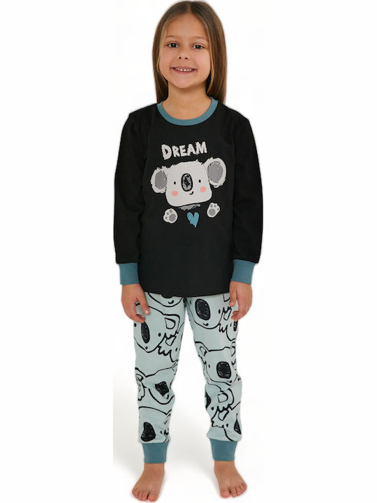 Roly Poly Kinder Schlafanzug Winterlich Black