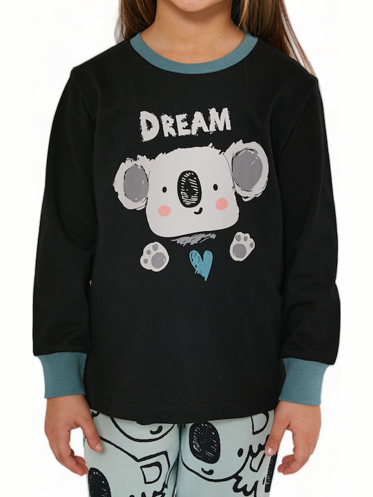 Roly Poly Kinder Schlafanzug Winterlich Black