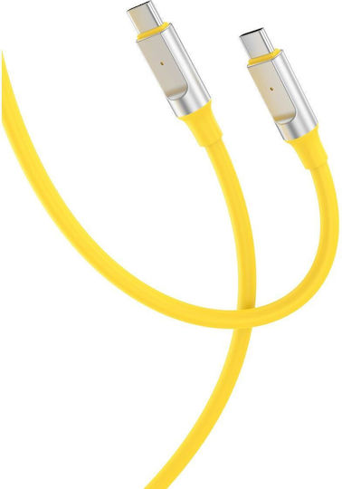 XO NB-Q252B USB 2.0 Kabel USB-C männlich - USB-C 60W PD Gelbe 1m XO-NB252YL