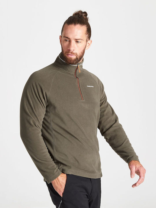 Craghoppers Corey Vi Half Herren Langarm-Pullover Ausschnitt mit Reißverschluss Khaki