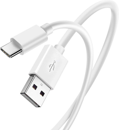 Oppo DL143 USB 2.0 Cable USB-C male - USB-A 65W Λευκό 1m DL129 Bulk