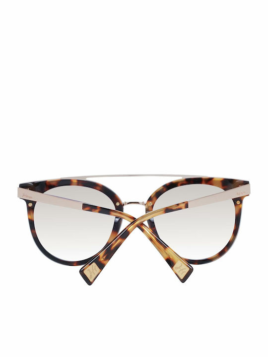 Ana Hickmann Women's Sunglasses with Brown Tartaruga Frame and Gray Gradient Lens HI9080 G21