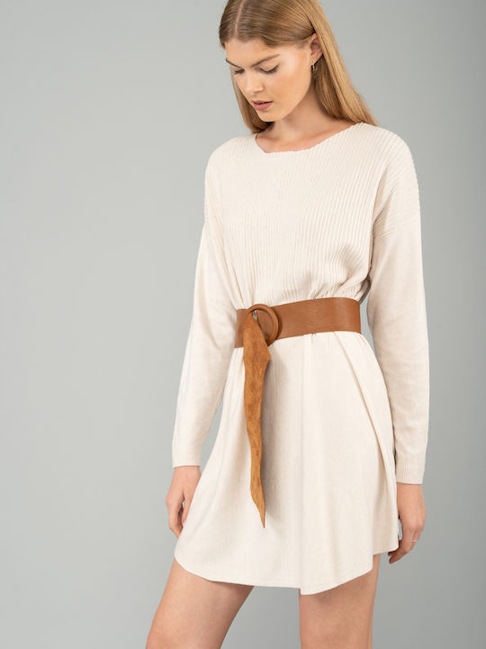 E-shopping Avenue Maxi Σεμιζιέ Φόρεμα BEIGE