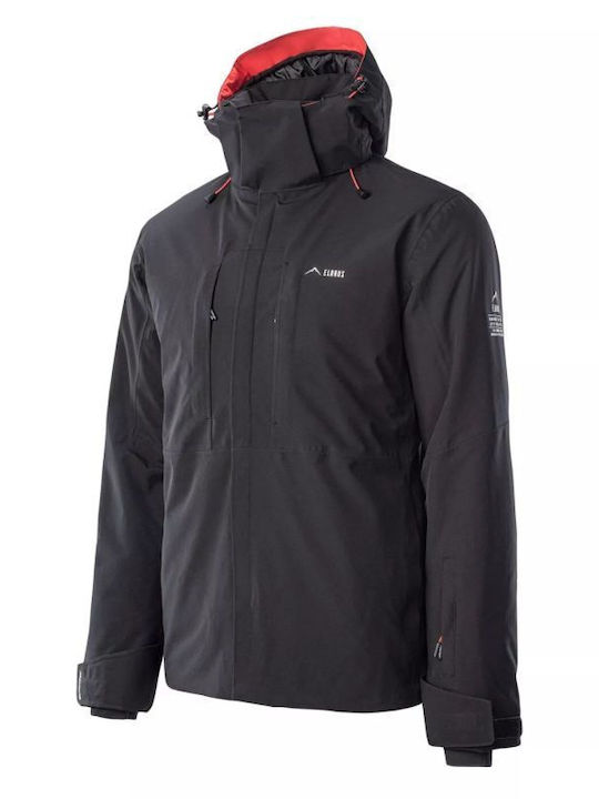 Elbrus Herren Winter Jacke Lässig Schwarz