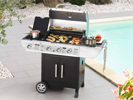 Somagic Baltimore Gasgrill Mit 3 Grills Und Seitenbrenner 43x43cm