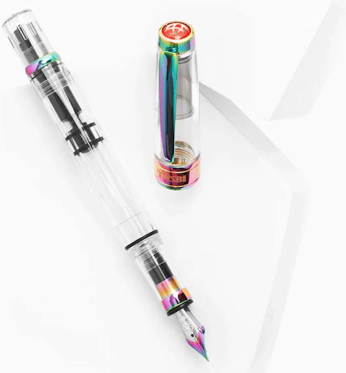 Twsbi Stilou Medium Transparent din Aluminiu