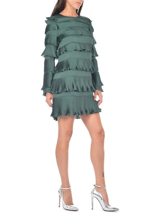 Anna Rita N Mini Dress with Ruffle Green