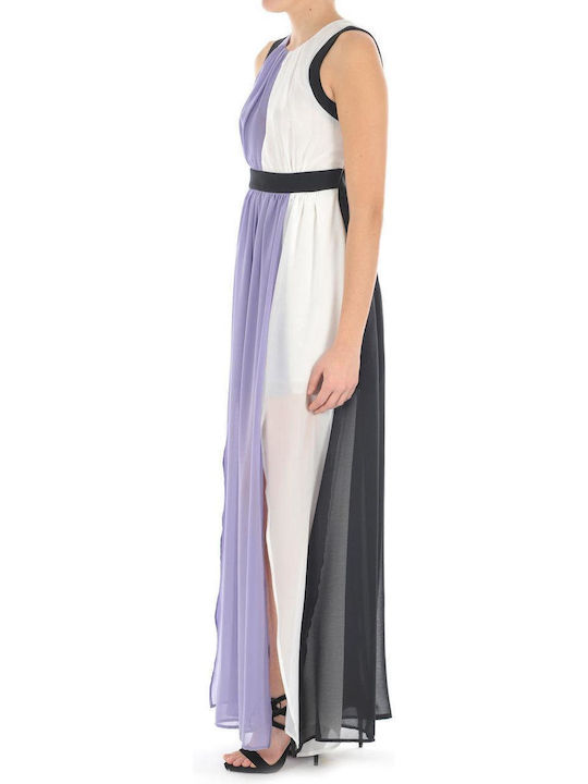 Anna Rita N Maxi Dress PURPLE/WHITE/BLACK