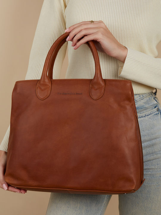 Leather Women's Bag Handbag Tabac Brown