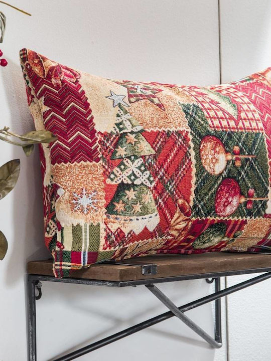 Teoran Christmas Decorative Pillow Tinsel Square 30x30cm
