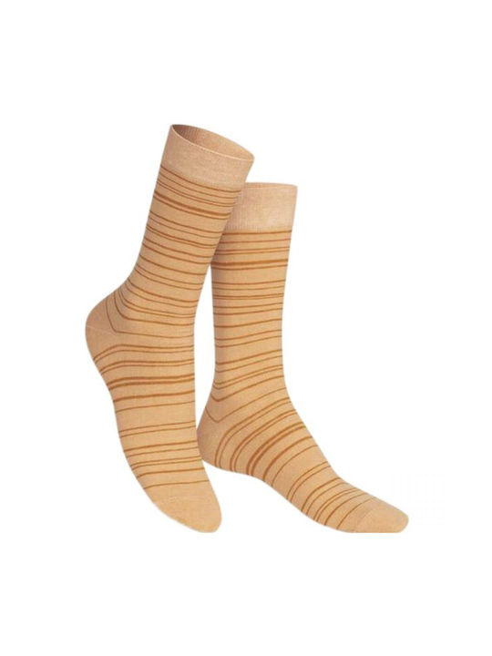 Eat My Socks Bon Croissant Patterned Socks Brown