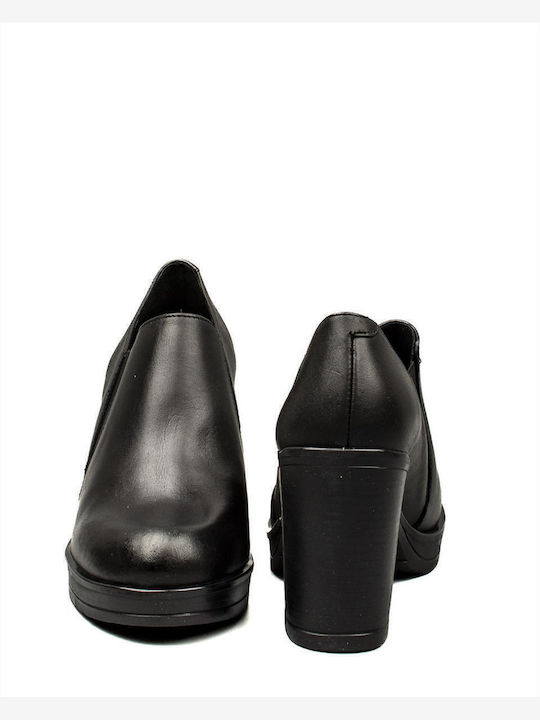 Leder Stiefeletten Damen Schwarz