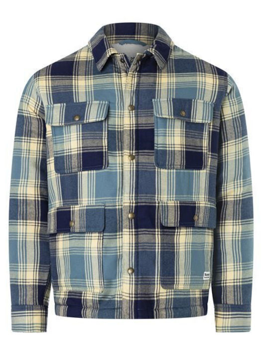 Marmot Men's Shirt Overshirt Long-sleeved Flannel Blue