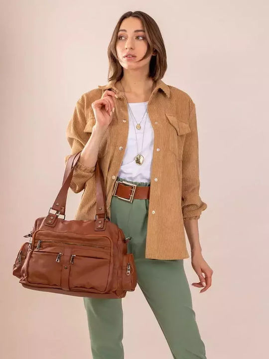 Megapolo Women's Bag Shoulder Tabac Brown