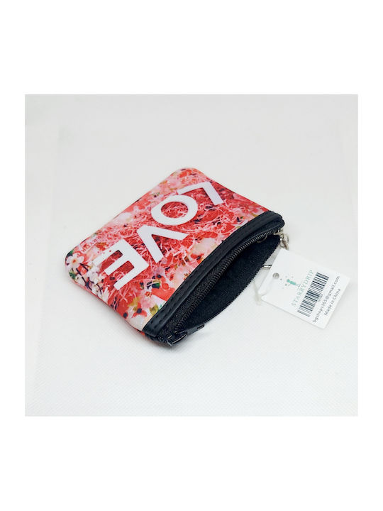 Starrydrip Kids Wallet with Coins with Zipper & Keychain Red 10-1001