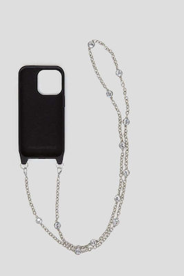 Karl Lagerfeld Back Cover with Strap Black (iPhone 14 Pro)