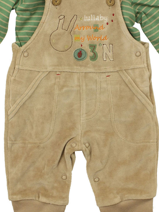 Lullaby Set Body pentru Bebeluși Mânecă lungă Verde 2buc