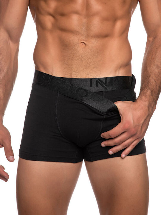 Inizio Men's Boxers Black 2Pack