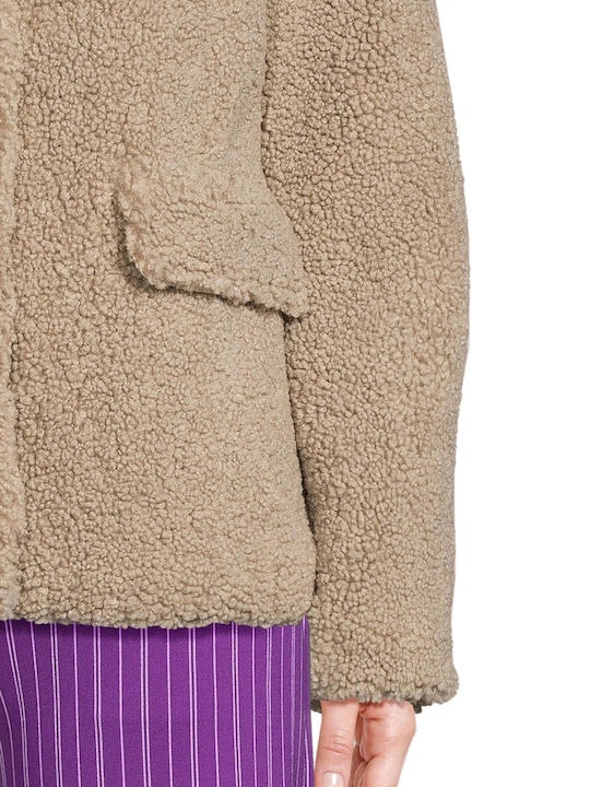 Women's Short Fur 160205/VINTAGE KHAKI