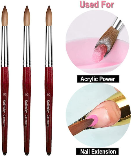 Kolinsky Nail Brush Acrylic with Natural Hair