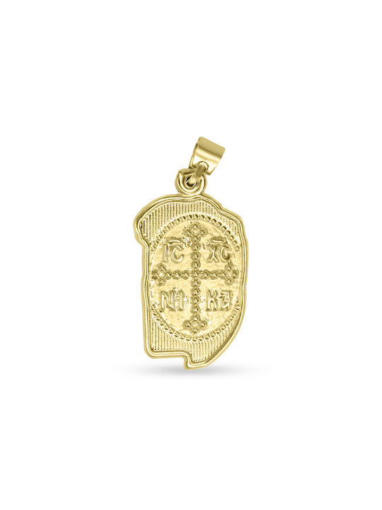 Pendant Kids Talisman with Jesus Christ from Gold 14K ΠΦ0420