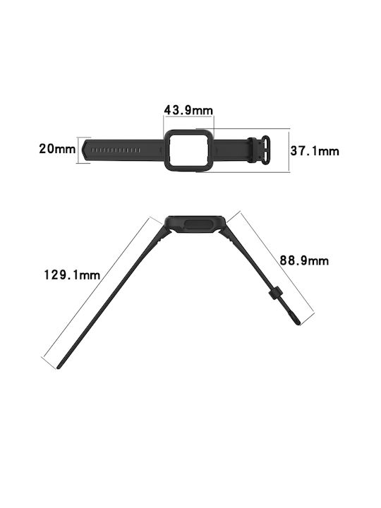 Λουράκι Σιλικόνης Μαύρο (Xiaomi Redmi Watch 2 / Watch 2 Lite)
