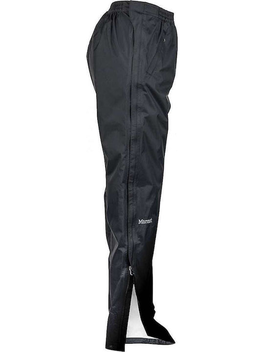 Marmot Full Zip Precip Pant Γυναικείο Μακρύ Παντελόνι Πεζοπορίας Μαύρο