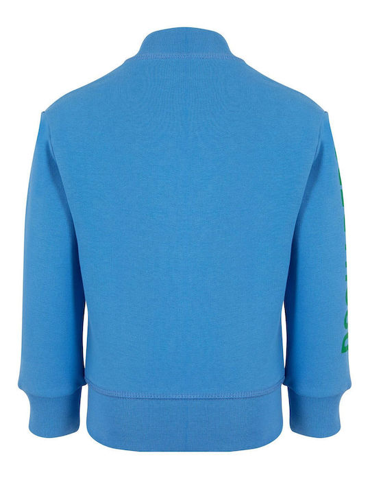 Dsquared2 Cardigan pentru copii din material frotirat Blue