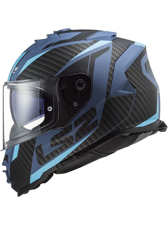 LS2 FF800 Storm II Racer Full Face Helmet with Pinlock and Sun Visor ECE 22.06 1530gr Matt Blue