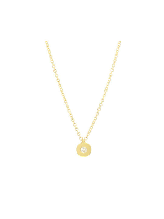 Q-Jewellery Halskette aus Gold 14K mit Diamant