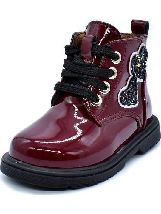Anatomice Ghete Copii din Piele Burgundy