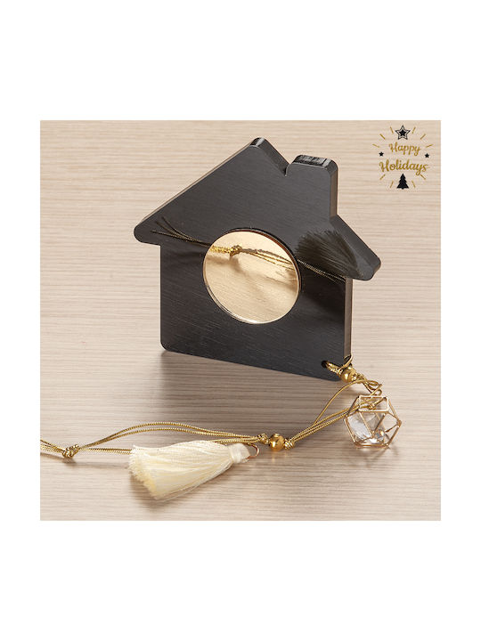 Weihnachtsbaumschmuck Hütte Schwarz 7cm