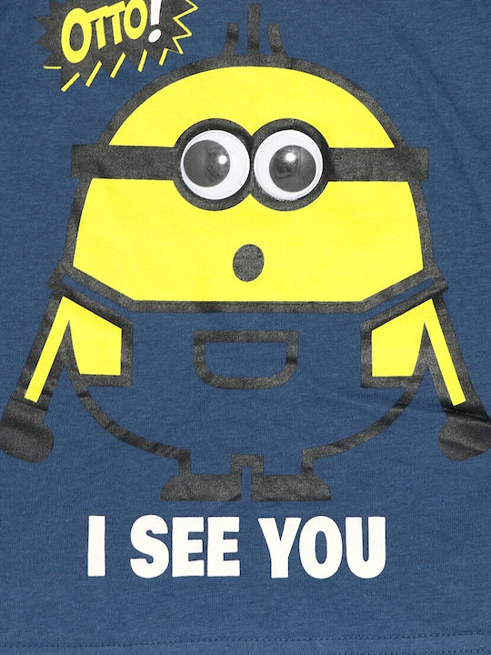 Minions Kids Blouse Long Sleeve dark blue