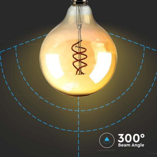 V-TAC LED Bulb 6W 173mm for Socket E27 and Shape G125 Warm White 400lm