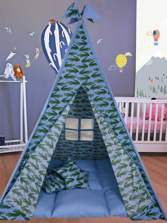 Baby Bliss Παιδική Σκηνή Ινδιάνικη Γαλάζια