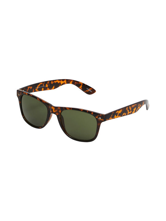 Selected Sunglasses with Brown Tartaruga Plastic Frame and Green Lens 16088865