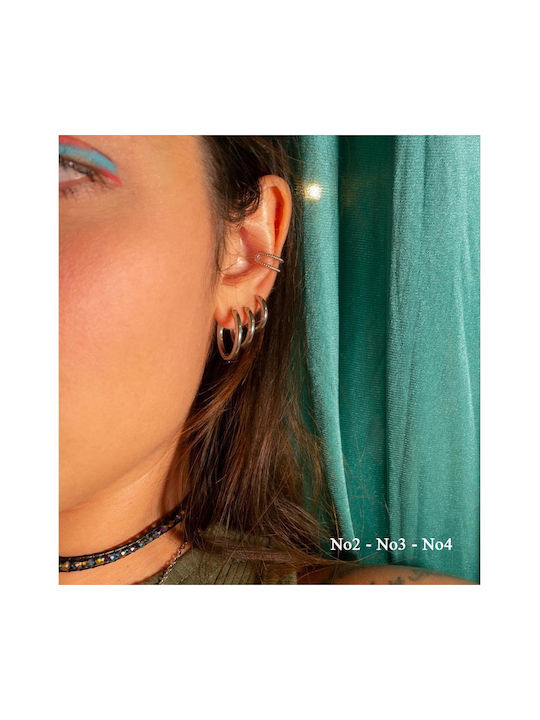 Theodora's Jewellery Set Earrings Hoops made of Silver Gold-plated