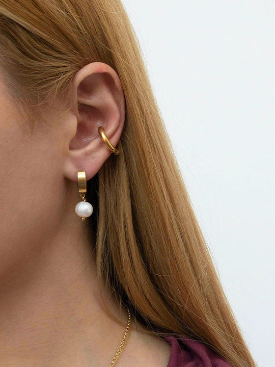 Theodora's Jewellery Cercei din Argint Placat cu aur cu Perle