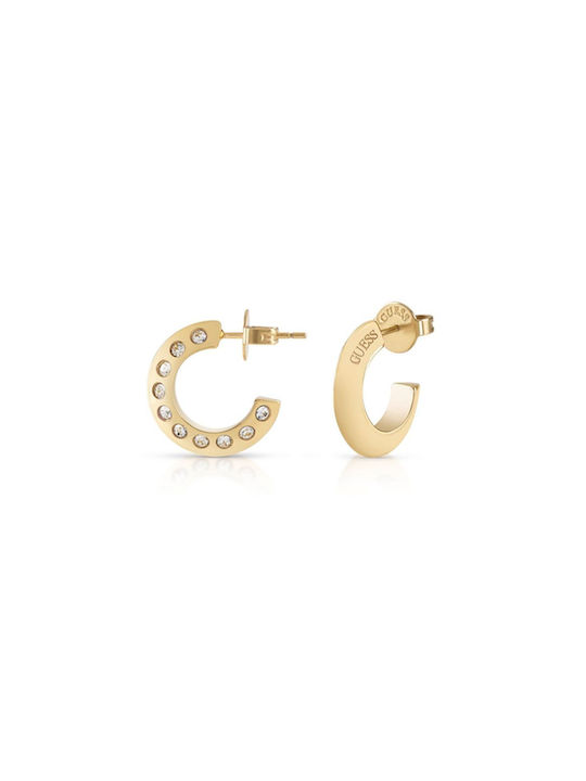 Guess Earrings Hoops Gold Plated