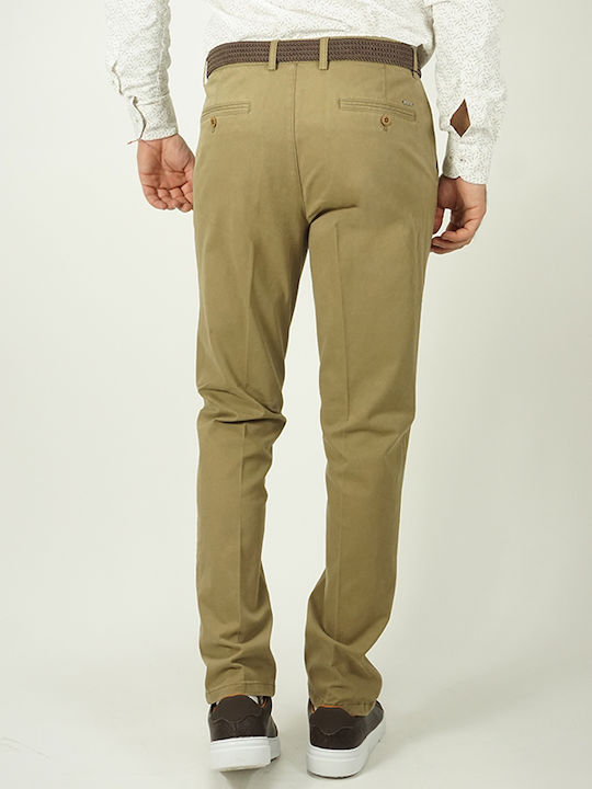 Lexton Men's Trousers Chino Elastic Camel